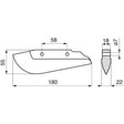 Drillschar 494266 zu Lely – Drill Schare Ersatzteil