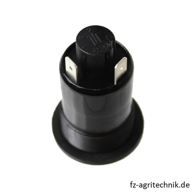 Druckknopfschalter Taster gelb für Start - 2 Flachstecker-Anschlüsse