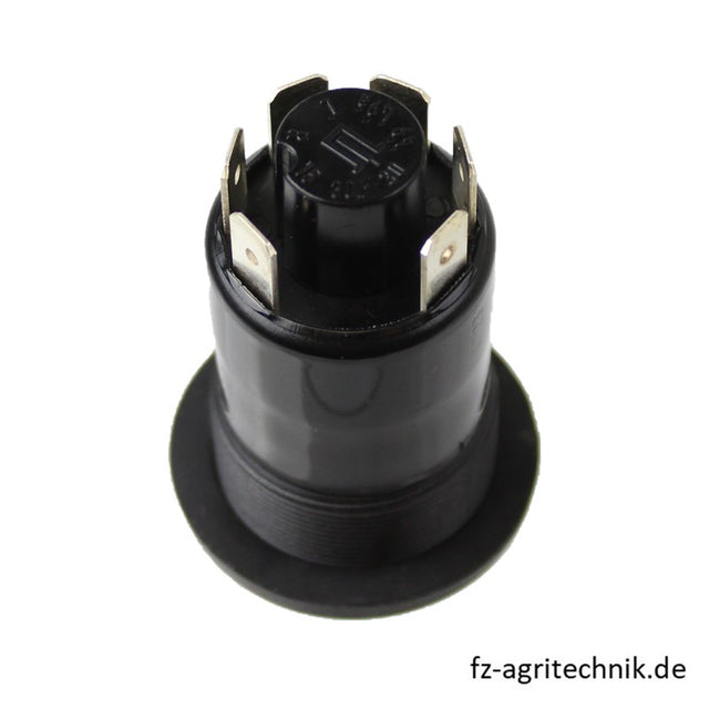 Druckknopfschalter für Warnblinkanlage 6 Flachstecker-Anschlüsse