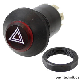 Druckknopfschalter für Warnblinkanlage 6 Flachstecker-Anschlüsse – Schalter für Traktor Ersatzteil