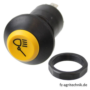 Druckknopfschalter gelb für Arbeitsscheinwerfer  - 4 Flachstecker-Anschlüsse – Landtechnik Ersatzteil