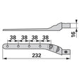 Obermesserkopf L 232 mm ESM 3450690 – Balkenmäher Ersatzteil