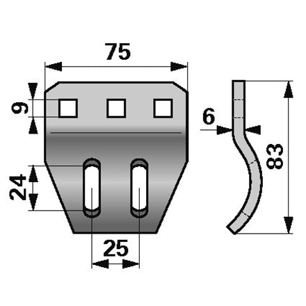 ESMGleitsohlenhalter 341.0890 – Balkenmäher Ersatzteil