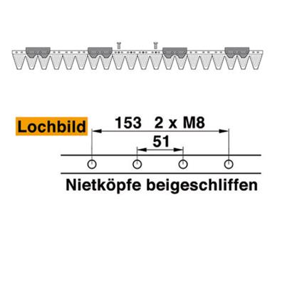 Mähmesser 102 cm Esm 248.1330 mit 20 Klingenspitzen – Klingen für Balkenmäher Ersatzteil