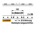 Mähmesser 107 cm Esm 248.1040 mit 21 Klingenspitzen – Klingen für Balkenmäher Ersatzteil