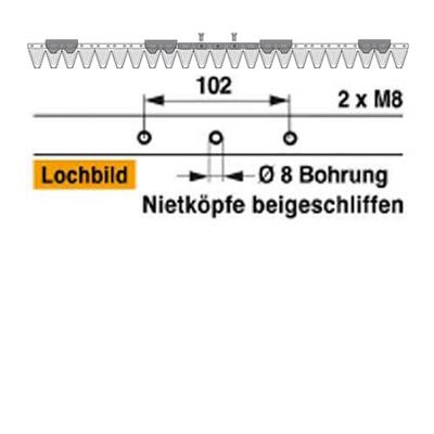Mähmesser 117 cm Esm 249.0160 mit 23 Klingenspitzen – Klingen für Balkenmäher Ersatzteil