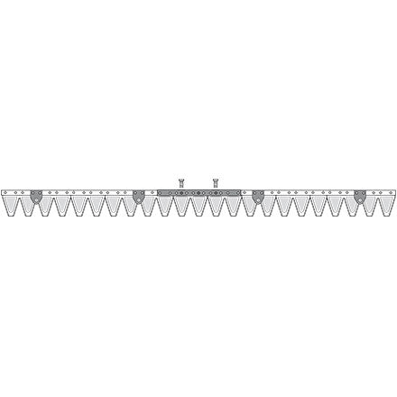 ESM Mähmesser mit gehärtetem Messerrücken 117 cm 2510190 – Messer für Balkenmäher Ersatzteil