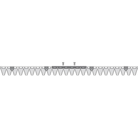 Mähmesser L 122 cm, 24 Klingen, glatt, ESM 2510270 - Variante 2 – Balkenmäher Ersatzteil