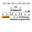 Mähmesser 137 cm Esm 248.1060 mit 27 Klingenspitzen – Klingen für Balkenmäher Ersatzteil