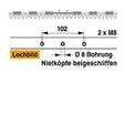 Mähmesser 137 cm Esm 249.0170 mit 27 Klingenspitzen – Klingen für Balkenmäher Ersatzteil