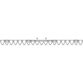 ESM Mähmesser 145 cm 259.0510 gezahnt DIN80 – Messer für Scheibenmähwerk Ersatzteil