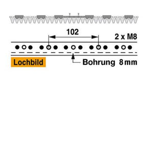 Mähmesser 148 cm Esm 249.0360 mit 29 Klingenspitzen – Messer für Balkenmäher Ersatzteil