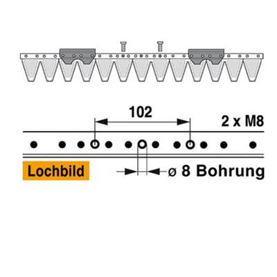 Mähmesser 66cm mit 13 Klingenspitzen 248.0660 zu ESM – Messer für Balkenmäher Ersatzteil