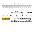 Mähmesser 76 cm Esm 248.0150 mit 15 Klingenspitzen – Klingen für Balkenmäher Ersatzteil