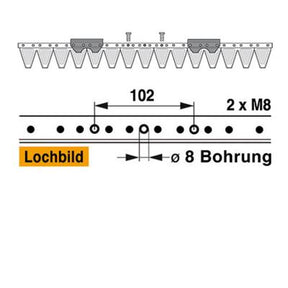 Mähmesser 76 cm mit 15 Klingenspitzen 248.0670 zu Esm – Messer für Balkenmäher Ersatzteil