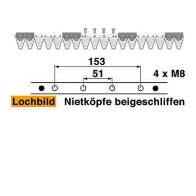 Mähmesser 91 cm Esm 248.0090 mit 18 Klingenspitzen – Klingen für Balkenmäher Ersatzteil