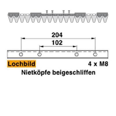 Mähmesser 91 cm Esm 249.0060 mit 18 Klingenspitzen – Klingen für Balkenmäher Ersatzteil