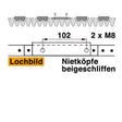 Mähmesser 97 cm Esm 249.0080 mit 19 Klingenspitzen – Messer für Balkenmäher Ersatzteil