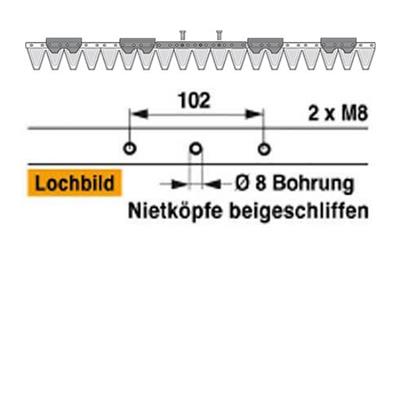 Mähmesser 97 cm Esm 249.0140 mit 19 Klingenspitzen – Balkenmäher Ersatzteil