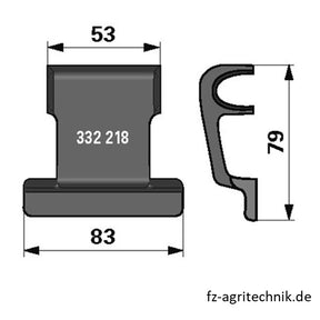 Messerhalter L 79 mm ESM 3322180 – Landtechnik Ersatzteil