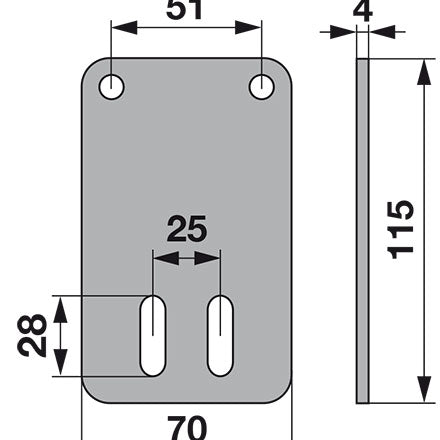 Grundplatte ESM 634804 - Variante 1 – Balkenmäher Ersatzteil
