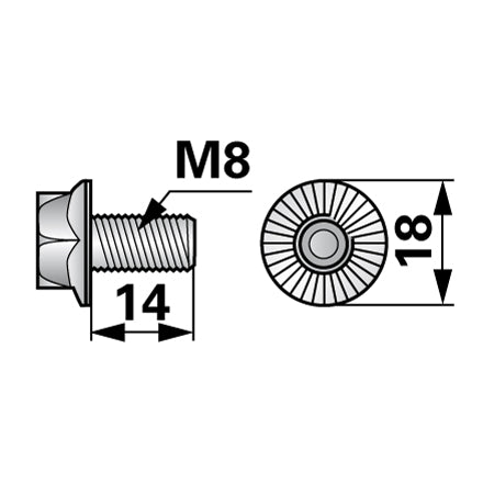 ESM Rippschraube M8 x 14 H095.313.360 - Variante 1 – Schrauben Ersatzteil