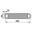 Eggenklappfeder / Zugfeder 280mm – Egge Ersatzteil