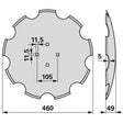 Eggenscheibe - gezahnt - 871.06.11 zu Regent – Scheibenegge Scheiben Ersatzteil
