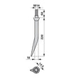 Eggenzahn 18x220 gebogen M14, Vierkant 14,5 mm – Egge Zinken Ersatzteil