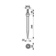Eggenzahn 22x240 gerade M20, Vierkant 20mm zu Form Heger – Egge Zinken Ersatzteil