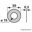 Einstellscheibe H095.222.990 - 15 x 30 x 0,3 mm zu Bucher – Sonstiges für Balkenmäher Ersatzteil