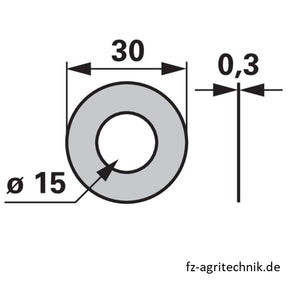 Einstellscheibe H095.222.990 - 15 x 30 x 0,3 mm zu Bucher – Sonstiges für Balkenmäher Ersatzteil