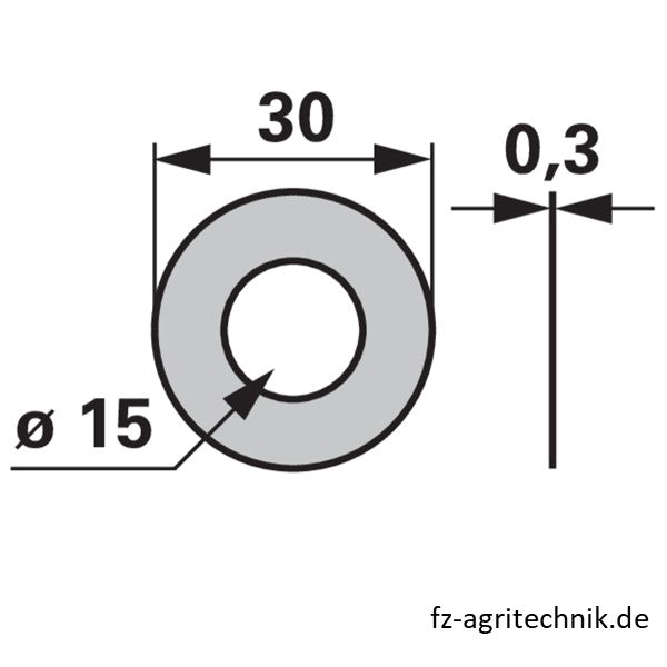 Einstellscheibe H095.222.990 - 15 x 30 x 0,3 mm zu Bucher – Sonstiges für Balkenmäher Ersatzteil