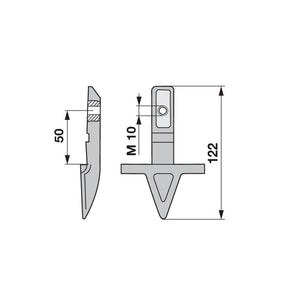 Einzelmulchfinger AM27137.01 - 107.2415 Hochschnitt zu Aebi – Finger für Balkenmäher Ersatzteil