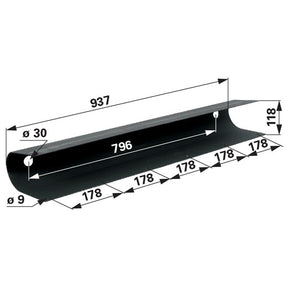 Endblech mitte, L 937 mm zu Krone 200359.1 – Landtechnik Ersatzteil