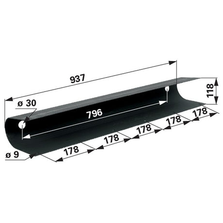 Endblech mitte, L 937 mm zu Krone 200359.1 – Landtechnik Ersatzteil