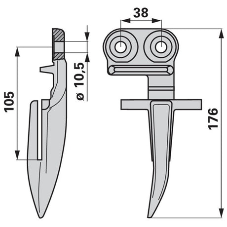 Eckfinger 626296.1 zu Claas Mähdrescher – Mähdrescher Ersatzteil