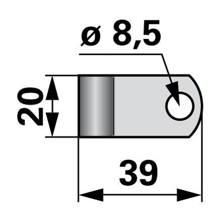 Federplatte L 39 mm ESM 3301110 – Balkenmäher Ersatzteil