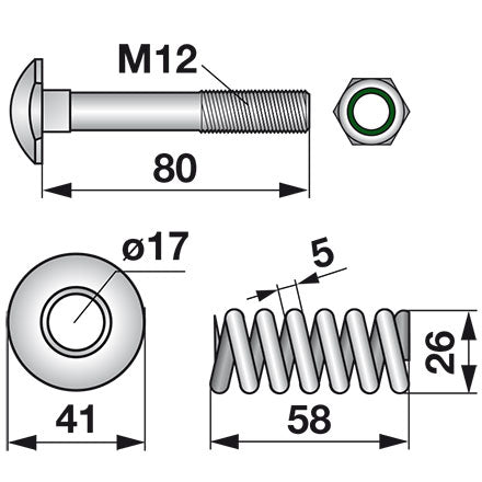 Kugelspannerset ESM 2400760 – Kugelgelenke für Traktor Ersatzteil