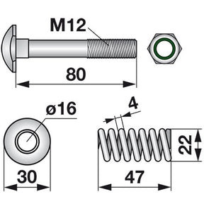 Esm Kugelspanner Set 240.0820 – Halter für Balkenmäher Ersatzteil