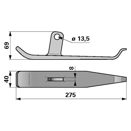 Laufsohle zu Schuh, links und rechts ESM 3410080 – Mulcher Ersatzteil