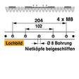 Mähmesser 107 cm Esm 249.1250 mit 21 Klingenspitzen – Klingen für Balkenmäher Ersatzteil