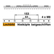 Mähmesser 112 cm Esm 249.1220 mit 22 Klingenspitzen – Messer für Balkenmäher Ersatzteil