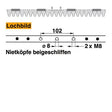 Mähmesser 117 cm Esm 248.1790 mit 23 Klingenspitzen – Klingen für Balkenmäher Ersatzteil