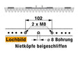 Mähmesser 117 cm Esm 249.1150 mit 23 Klingenspitzen – Klingen für Balkenmäher Ersatzteil
