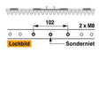 Mähmesser 117 cm Esm 249.2630 mit 23 Klingenspitzen – Klingen für Balkenmäher Ersatzteil