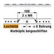 Mähmesser 137 cm Esm 249.1160 mit 27 Klingenspitzen – Klingen für Balkenmäher Ersatzteil
