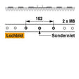 Mähmesser 137 cm Esm 249.2640 mit 27 Klingenspitzen – Klingen für Balkenmäher Ersatzteil