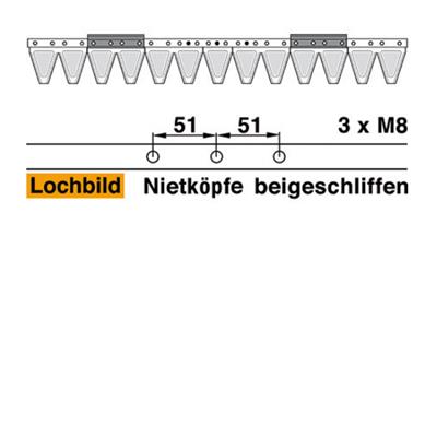 Mähmesser 66 cm Esm 248.2340 mit 13 Klingenspitzen – Balkenmäher Ersatzteil