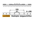 Mähmesser 91 cm Esm 249.1200 mit 18 Klingenspitzen – Klingen für Balkenmäher Ersatzteil